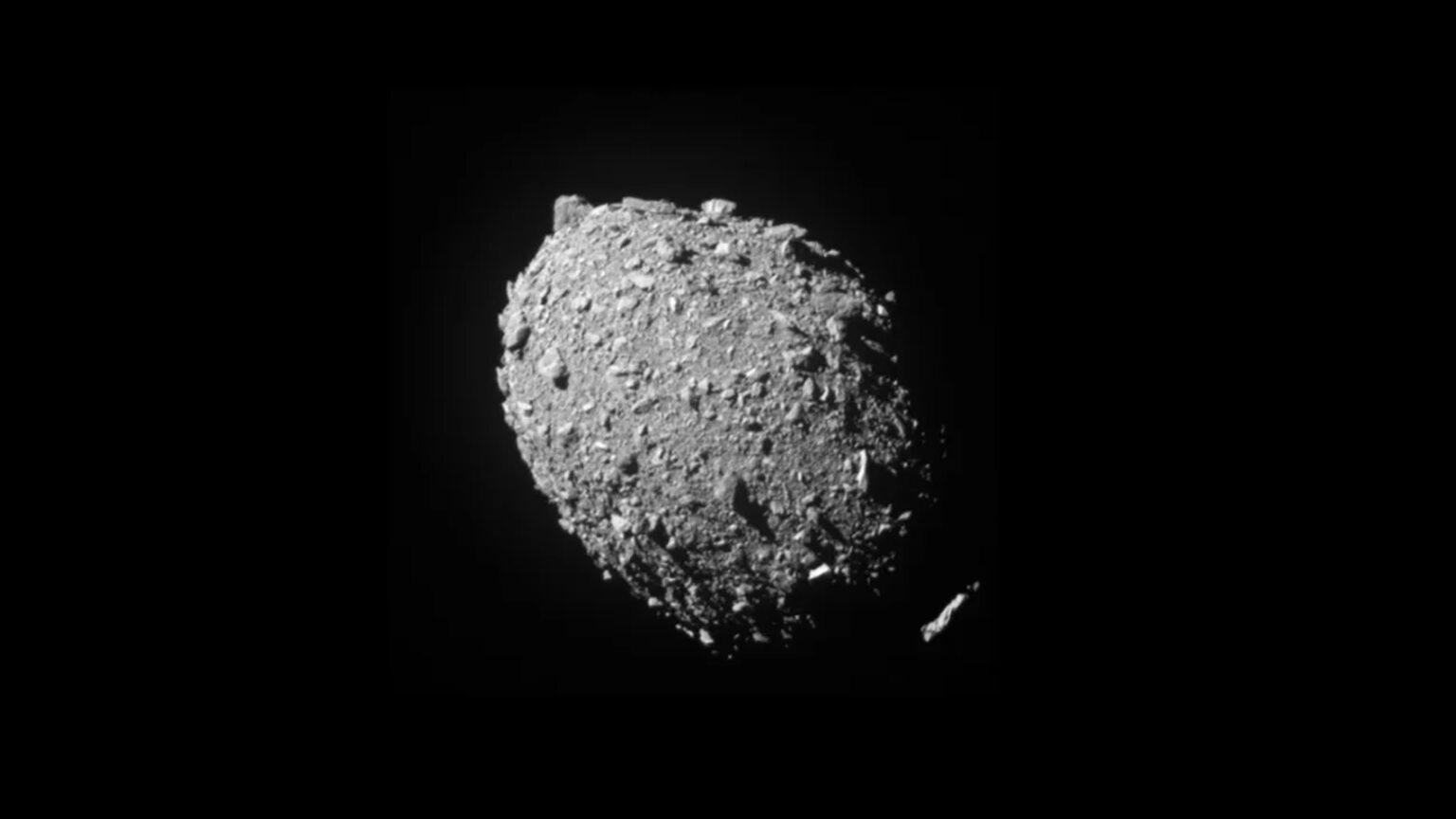 NASA's DART mission captured the asteroid Dimorphos just before it was hit by the spacecraft on September 26, 2022. The observations of the asteroid before and after the impact suggest that it is a loosely packed "rubble pile" object.