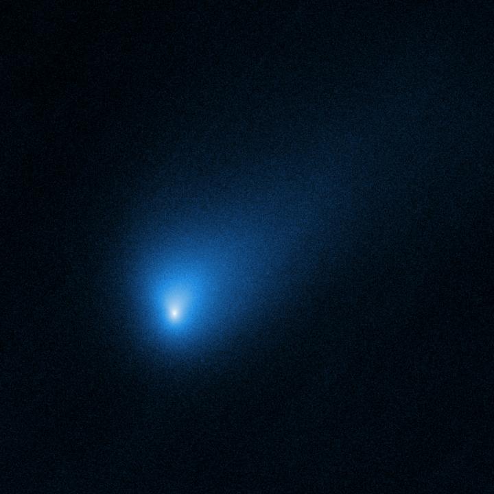 CAPTION The interstellar comet 2I/Borisov, as seen on Oct. 12 with NASA's Hubble Space Telescope.  CREDIT NASA, ESA and David Jewitt/UCLA