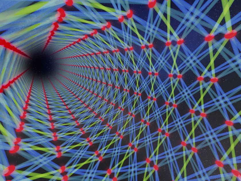 CAPTION Artwork illustrating the cluster state generated in our work.  CREDIT Jonas S. Neergaard-Nielsen