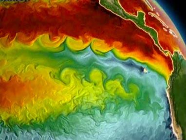 Mathematicians from UMD have developed the first rigorous proof for a fundamental law of turbulence. Batchelor's law, which helps explain how chemical concentrations and temperature variations distribute themselves in a fluid, can be seen at work in the variously sized swirls of mixing warm and cold ocean water.