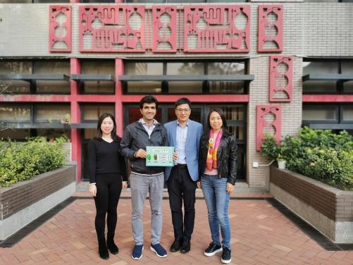 The research team (from left) Dr Haibo Wang, Dr Mohamad Koohi-Moghadam, Professor Hongzhe Sun and Dr Hongyan Li at the Department of Chemistry, HKU