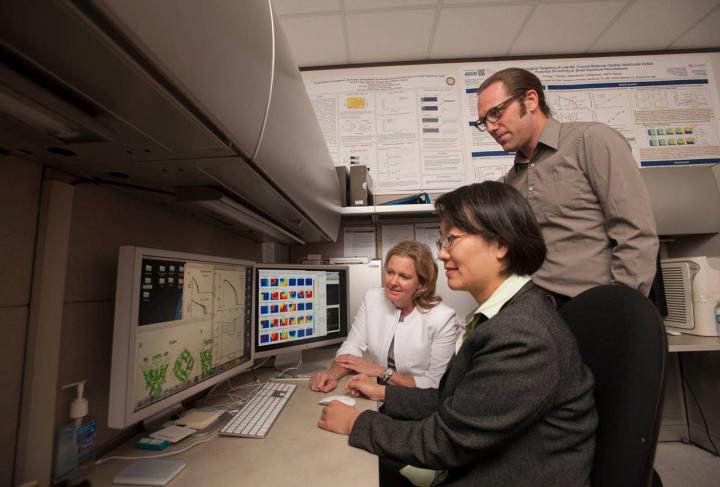 Colleen E. Clancy with Pei-Chi Yang and Kevin DeMarco of her research team (from left to right).