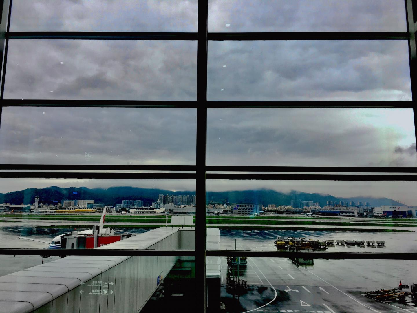 Heavy rain in Shenzhen on April 19, 2019 caused extensive flight delays, affecting thousands of passengers.  CREDIT Sicheng He