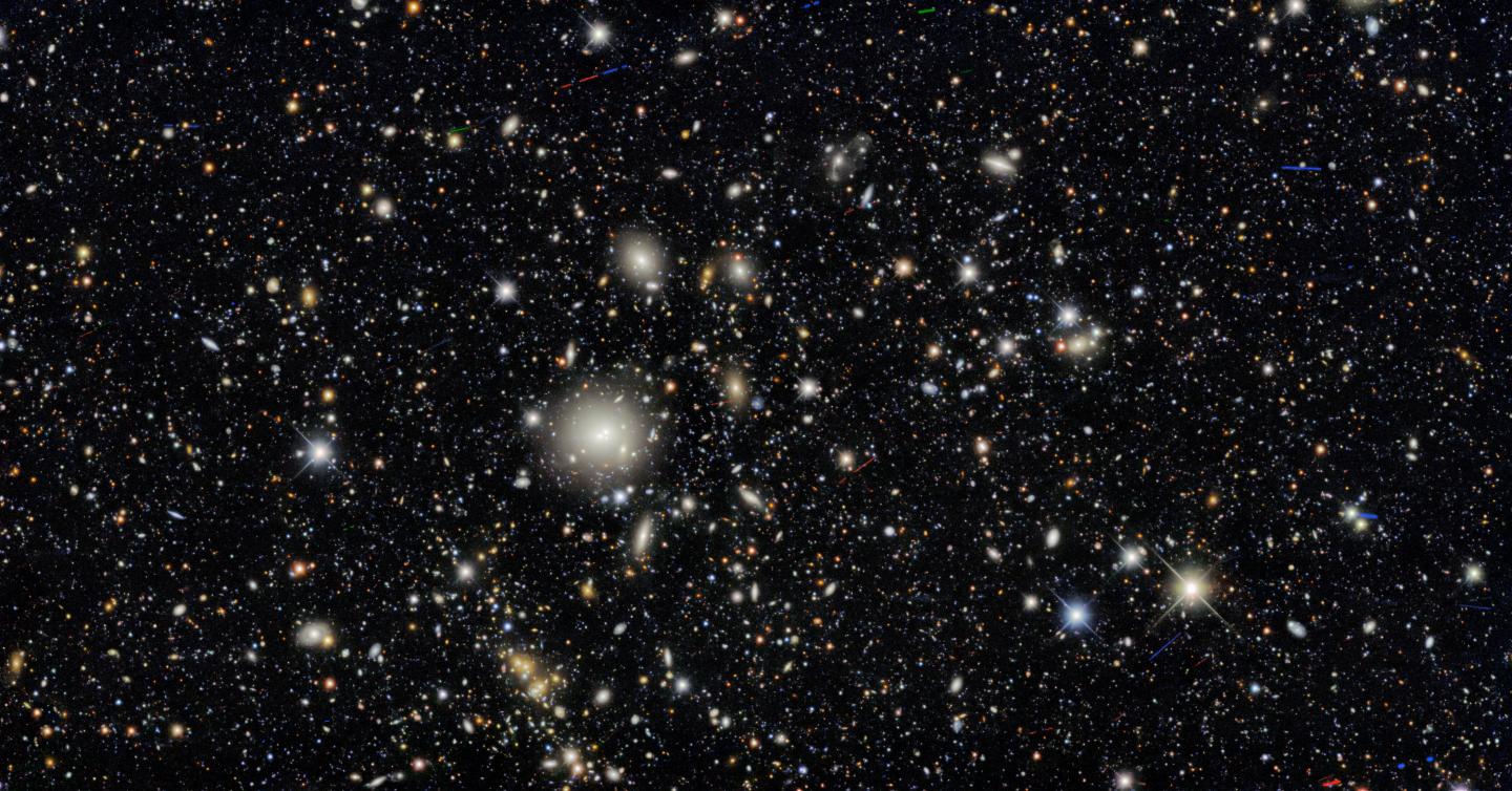 Ten areas in the sky were selected as "deep fields" that the Dark Energy Camera imaged several times during the survey, providing a glimpse of distant galaxies and helping determine their 3D distribution in the cosmos. The image is teeming with galaxies -- in fact, nearly every single object in this image is a galaxy. Some exceptions include a couple of dozen asteroids as well as a few handfuls of foreground stars in our own Milky Way.  CREDIT Dark Energy Survey/DOE/FNAL/DECam/CTIO/NOIRLab/NSF/AURA Acknowledgments: T.A. Rector (University of Alaska Anchorage/NSF's NOIRLab), M. Zamani (NSF's NOIRLab) & D. de Martin (NSF's NOIRLab)