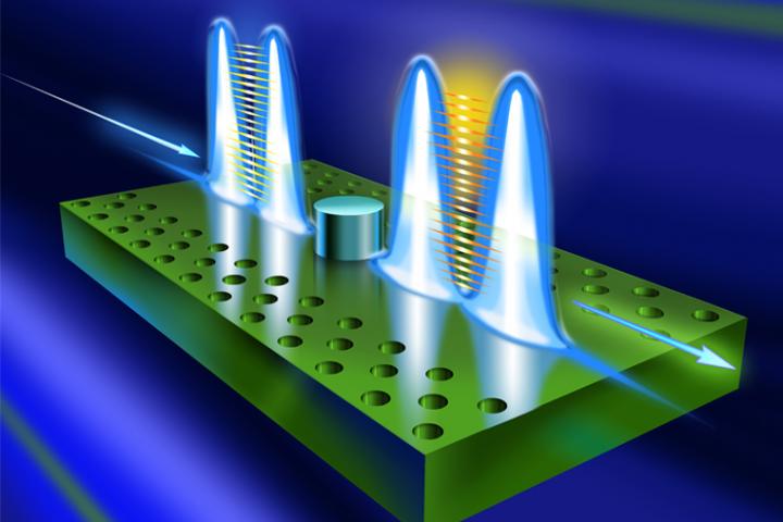 Jung-Tsung Shen, associate professor in the Department of Electrical & Systems Engineering, has developed a deterministic, high-fidelity, two-bit quantum logic gate that takes advantage of a new form of light. This new logic gate is orders of magnitude more efficient than the current technology  CREDIT Jung-Tsung Shen