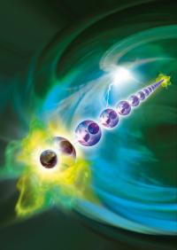 Majorana fermions are then generated at both ends of the atomic chain.  Credit: Graphics: H. Ritsch