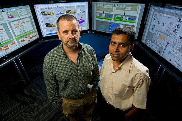 Ted Bapty, left, and Sandeep Neema. (John Russell / Vanderbilt)