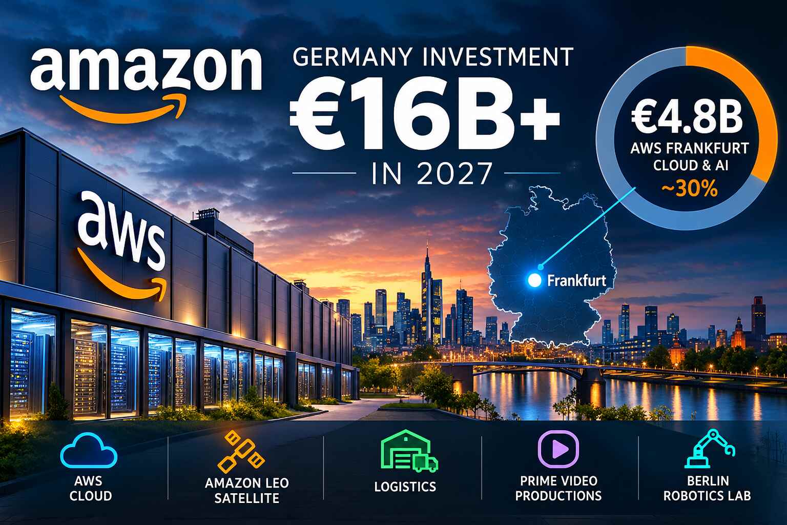 Amazon’s €16 billion Germany pledge has a €4.8 billion AI question: Where is the new compute?