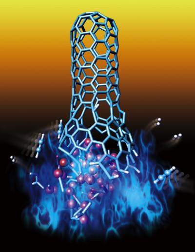 This is a carbon nanotube growth.