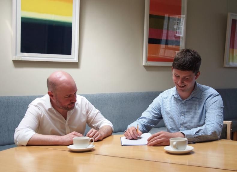  Andrew Burgess (right) and his research mentor Dr David O’Regan (left)