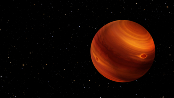 Artist’s concept of 2MASS J22081363+2921215, a nearby brown dwarf. Though only roughly 115 light-years away, the brown dwarf is too distant for any atmospheric features to be photographed. Instead, researchers used W. M. Keck Observatory’s MOSFIRE instrument to study the colors and brightness variations of the brown dwarf’s layer-cake cloud structure, as seen in near-infrared light. MOSFIRE also collected the spectral fingerprints of various chemical elements contained in the clouds and how they change over time.  CREDIT NASA, ESA, STScI, Leah Hustak (STScI), Greg T. Bacon (STScI)