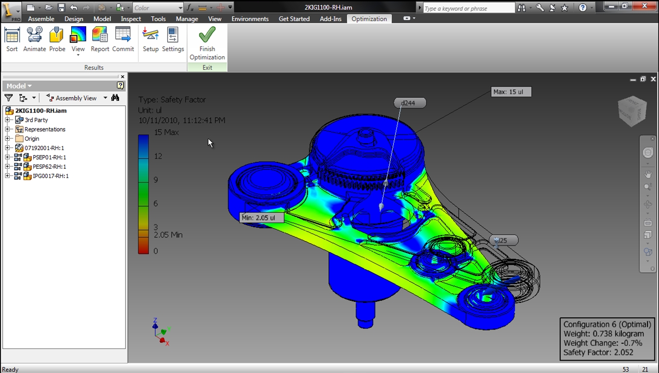 Autodesk Inventor Optimization is an intuitive cloud-based simulation tool, enabling customers to test multiple design options in the cloud, and to create more sustainable designs and higher-quality products while reducing material, transportation and energy costs. (Photo: Business Wire)