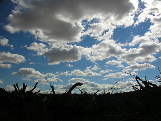 These bright white clouds might be secretly dirty.