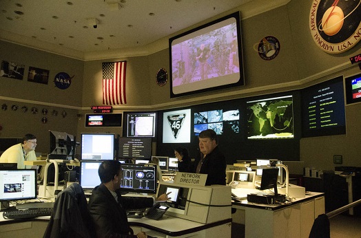 NASA's Goddard Space Flight Center in Greenbelt, Maryland, will monitor the landing of NASA astronaut Scott Kelly and Russian cosmonaut Mikhail Kornienko from their Year in Space Mission. Goddard's Network Integration Center, pictured above, leads all coordination for space-to-ground communications support for the International Space Station and provides contingency support for the Soyuz TMA-18M 44S spacecraft, ensuring complete communications coverage through NASA's Space Network. The Soyuz 44S spacecraft will undock at 8:02 p.m. EST this evening from the International Space Station. It will land approximately three and a half hours later, at 11:25 p.m. EST in Kazakhstan. Both Kelly and Kornienko have spent 340 days aboard the International Space Station, preparing humanity for long duration missions and exploration into deep space. Credits: NASA/Goddard/Rebecca Roth