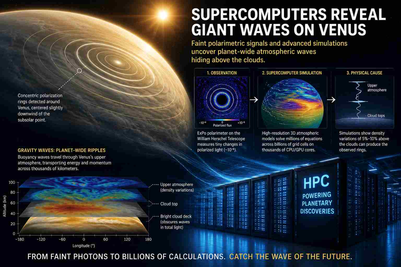 Catching the wave of the future: Supercomputers unlock the hidden dynamics of Venus
